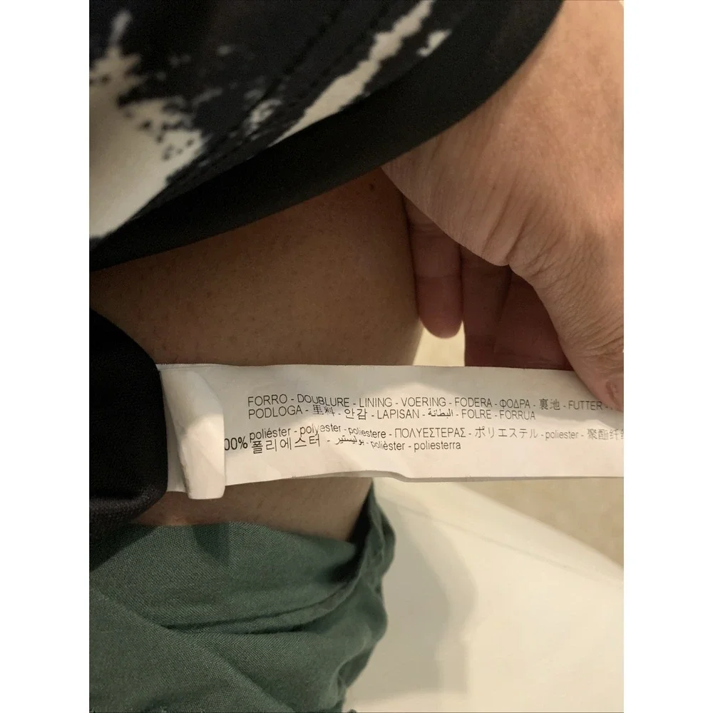 Zara mini dress printed asymmetric black white Size M - Picture 7 of 7